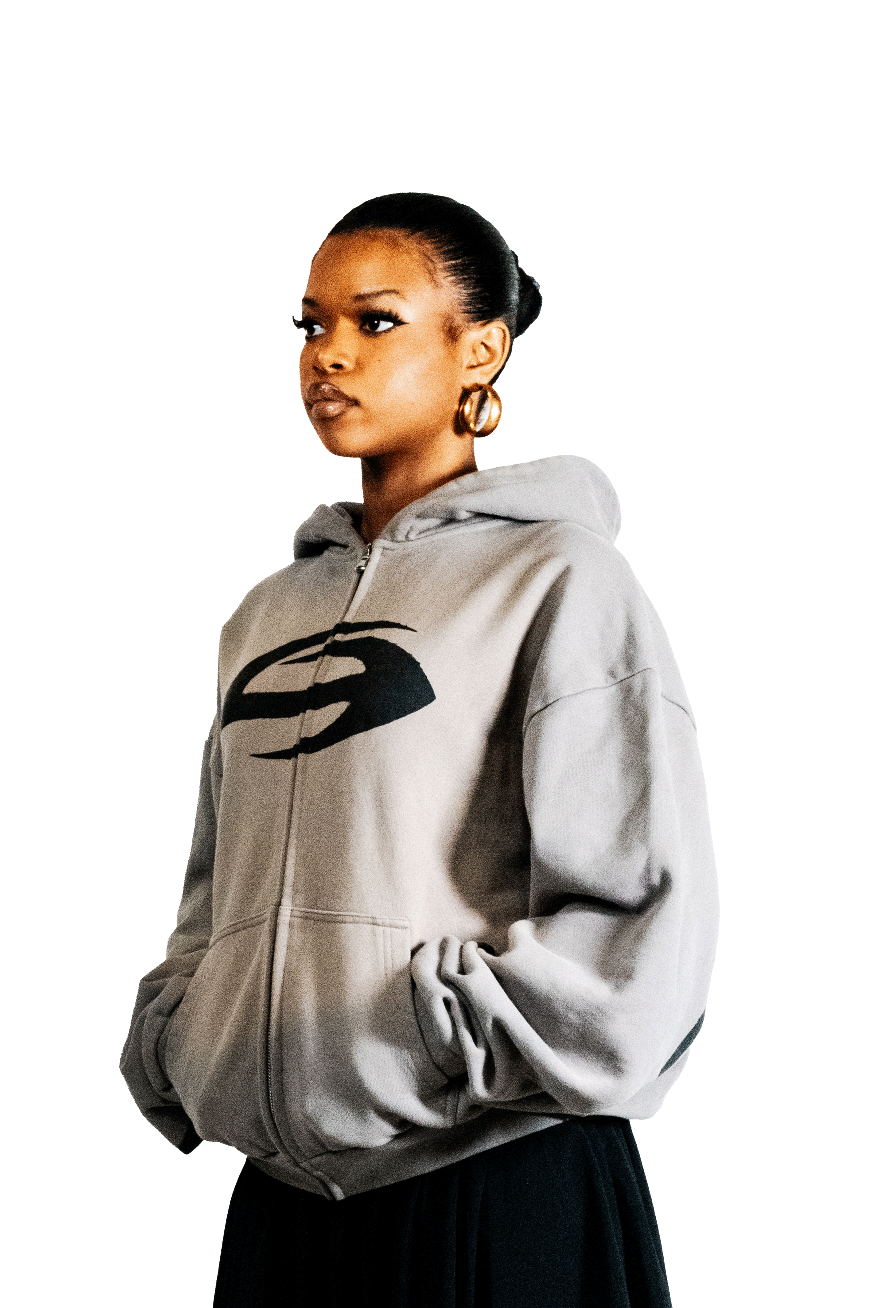 SUNFADED ZIPUP HOODIE GREY